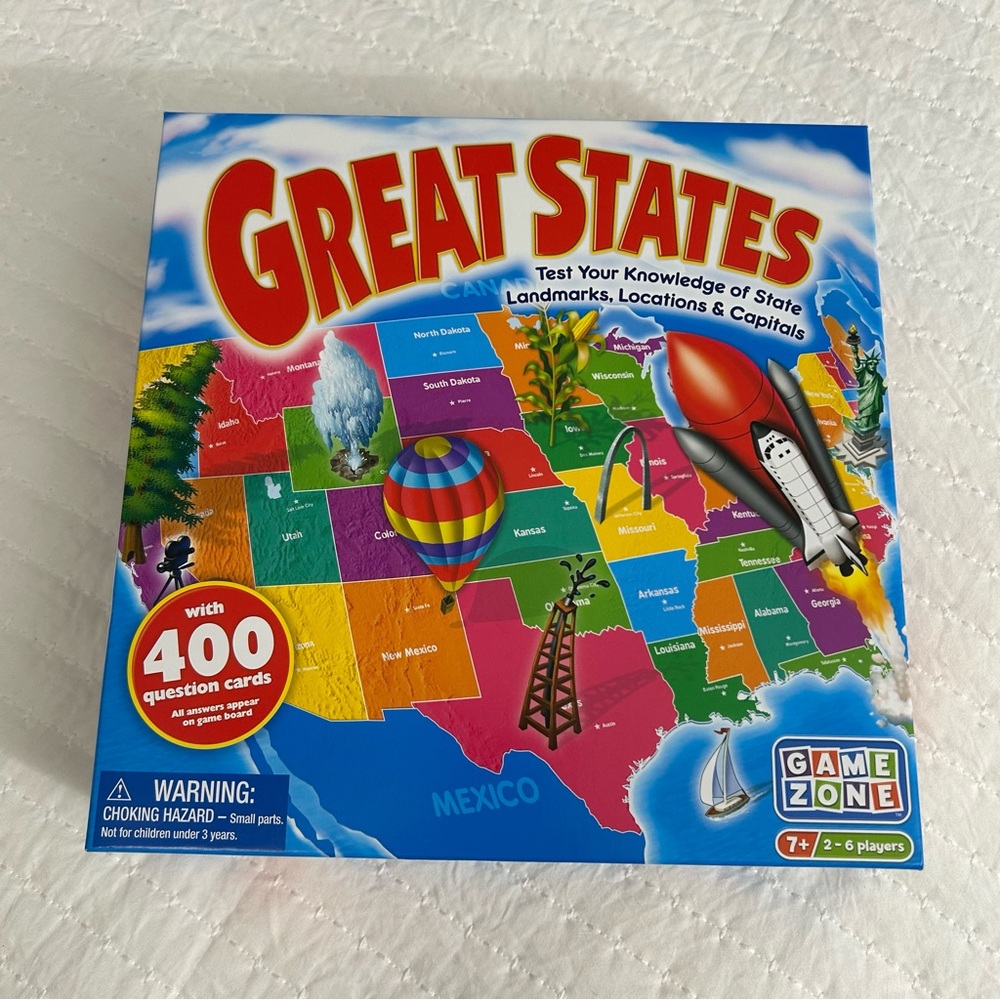 Learning Express Great States Board Game NWT